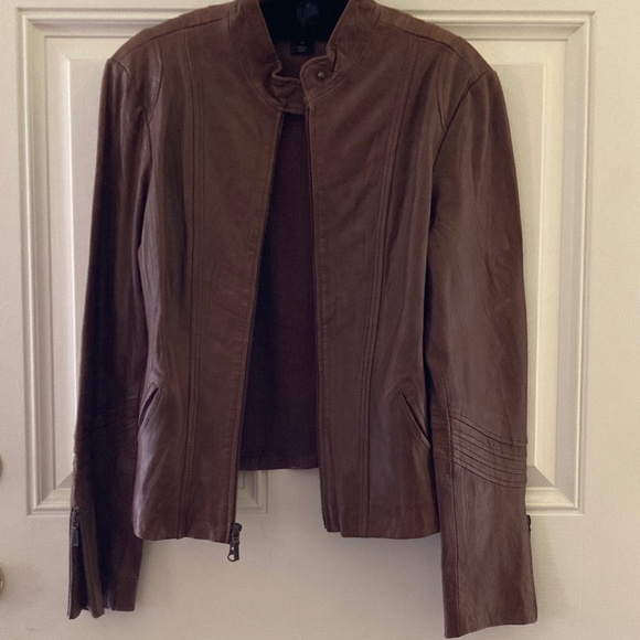 Bagatelle Leather Double Zip Front Jacket/Chocolate/Size 12/EUC/WORN ONCE!!! - Picture 2 of 9